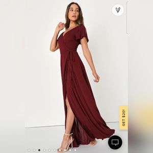 Burgundy Red Dress Formal Lulu's